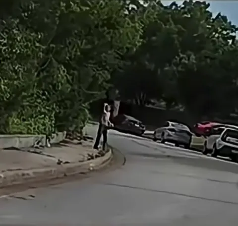 Little brother looking out for his older brother big time