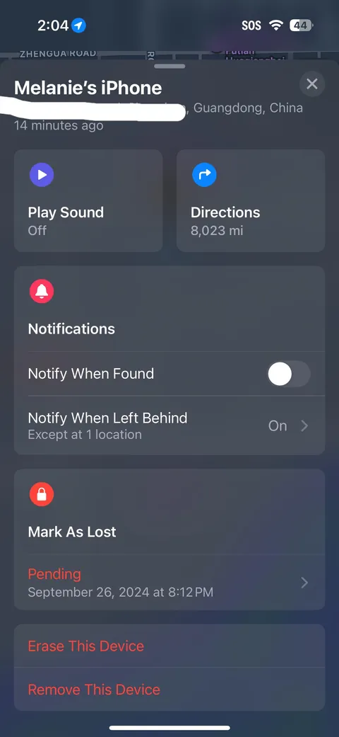 My phone was stolen at a four day concert and it’s all the way in China now.