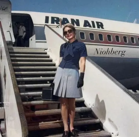 Iran air flight attendant before the revolution of 1979.