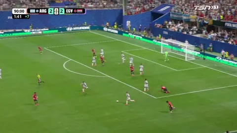 Enzo Fernandez scores for Argentina's late lead against Egypt