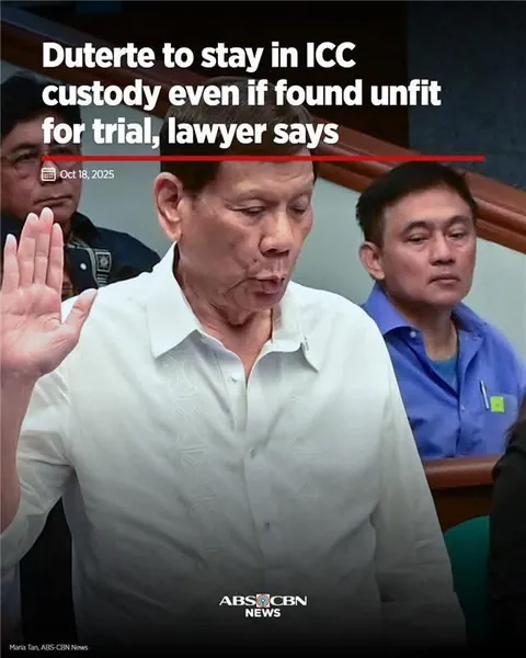 Duterte to stay in ICC even if found unfit for trial