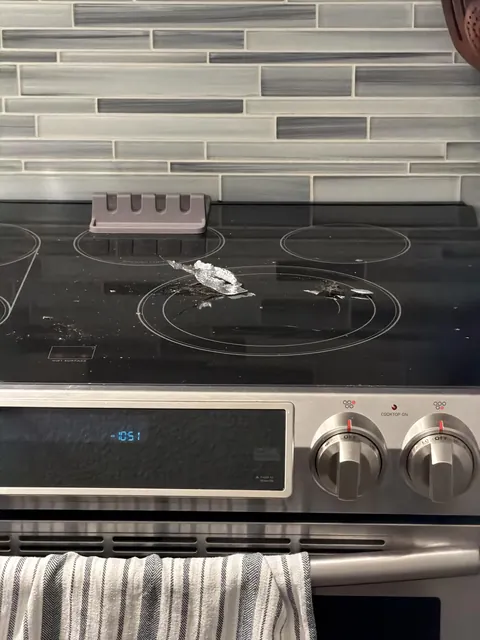 My stove malfunctioned and literally melted my pan…