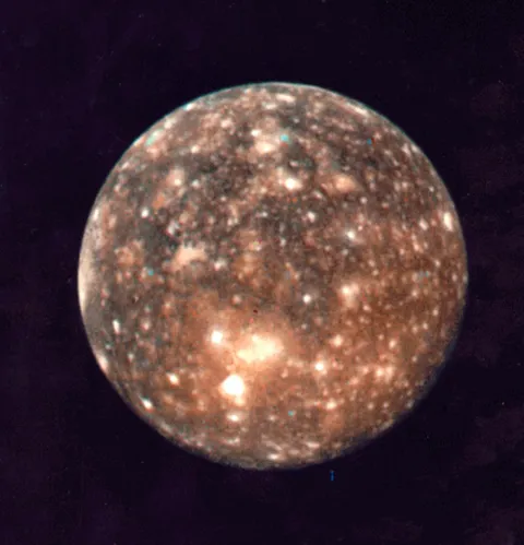 This is the back side of Jupiter’s moon Callisto: