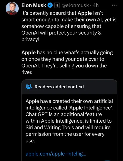 Update: Musk man’s getting community noted