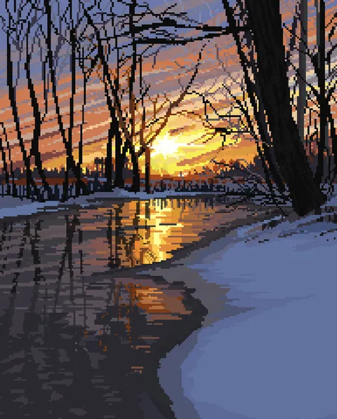 winter sunset