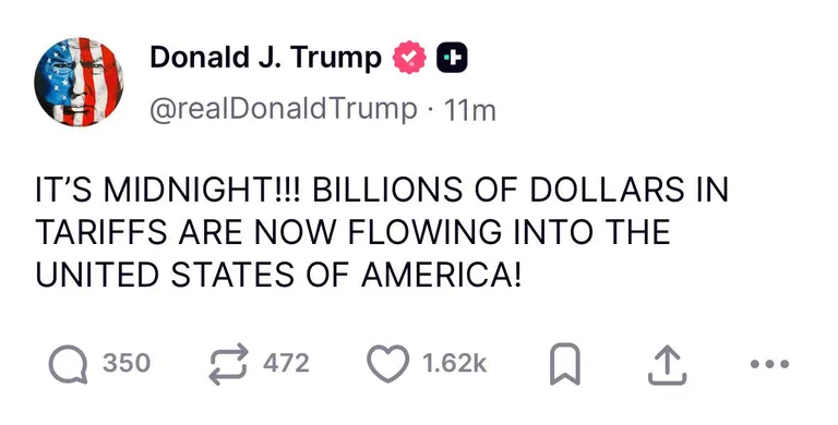 Reciprocal tariffs have come into effect