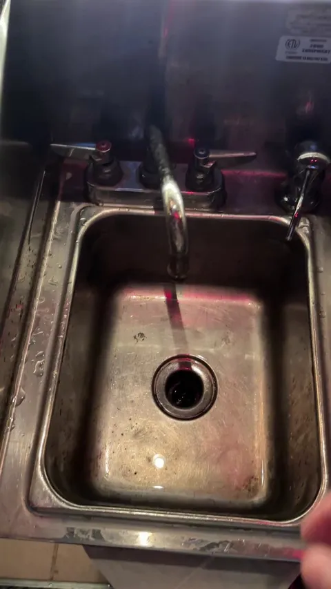 Was washing my hands at work when I noticed something wrong. 