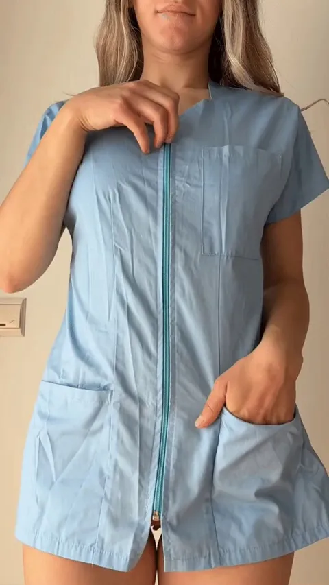 No bra under my scrubs