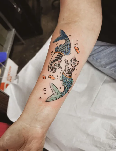 My partner got her first tattoo today thanks to Sammy at Fleshworks in Olympia WA