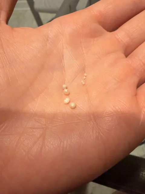 Was eating mussels and found some tiny pearls!