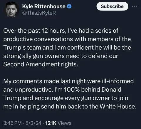 After realising he losing the MAGA support he post this 😂