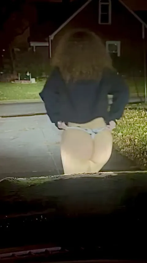 Stripping and dancing in the driveway after a night out 😘