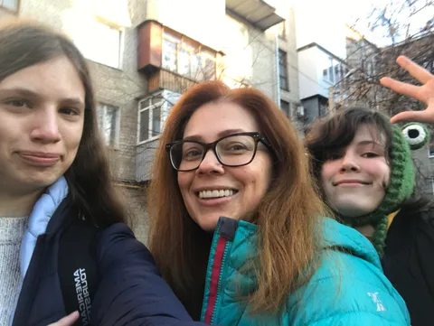 [OC] Kharkiv, we are starting to get bombed. Last photo of my family before me and sister are moving