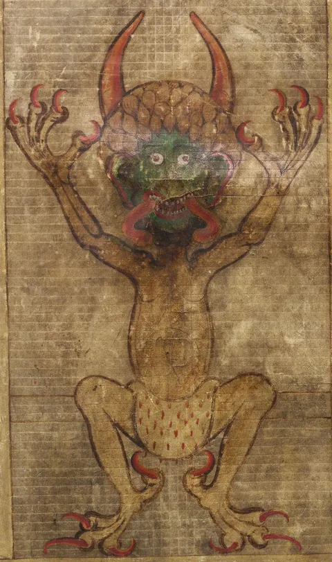One of the first illustration, that depicts the devil in the codex gigas