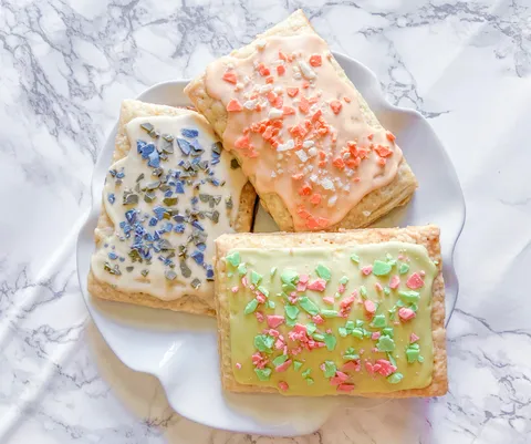 Milk Tea Pop Tarts— earl grey, thai tea, and matcha-strawberry flavored