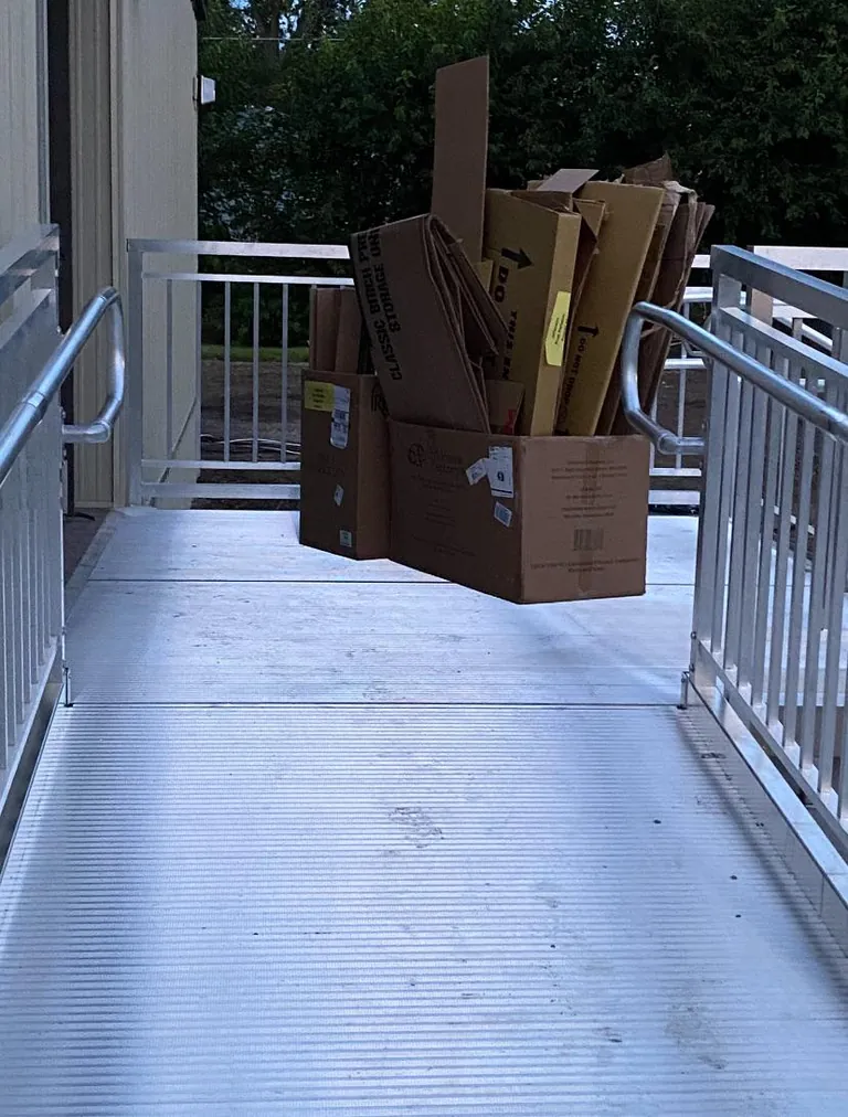 Broken down boxes at my work look like they were photoshopped in.