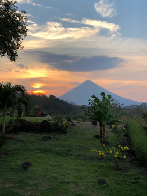 View from my AirBnB - Volcán Concepcíon on Ometepe Island, Nicaragua