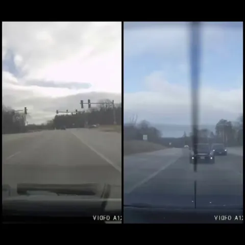 [OC] Car in front stops on a highway to let a car turn that does not have right of way, idiot behind rear-ends me.