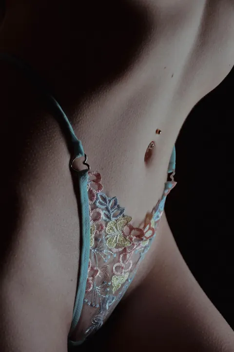 Sheer floral panties 🌸