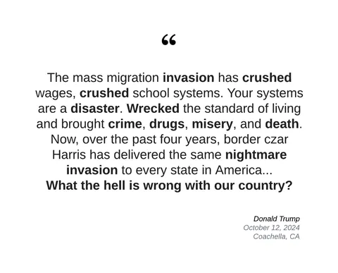 [OC] “Plunder, rape, slaughter and destruction”: Trump’s language is historically dark and getting darker.