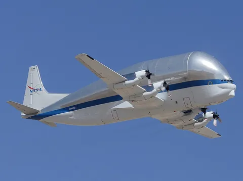 Super Guppy In Flight