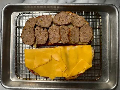 [Homemade] grilled meatball melt