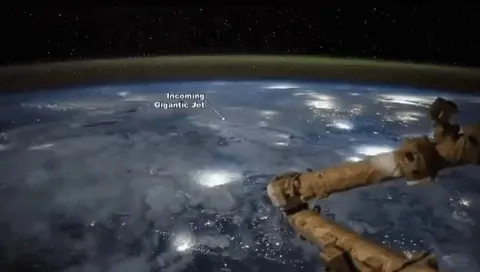 NASA's Astronaut Nichole Ayers on International Space Station caught "Red Sprite" over Mexico and the U.S.