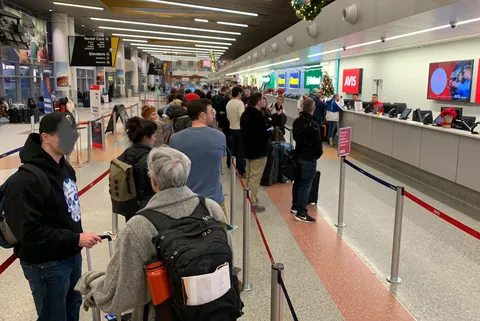 The 1-1/2 hr long line at Avis car rental at 4:30pm with only 2 people working - Logan Airport Boston