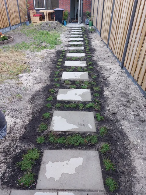 Our garden path transformation! Before &amp; after