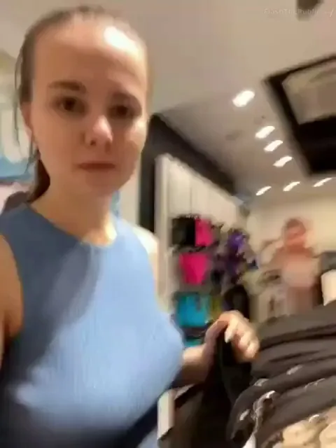 She wanted to flash her tits while at work