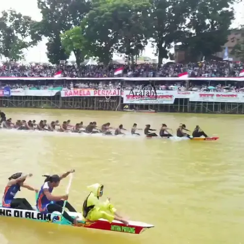 A boat race in Indonesia