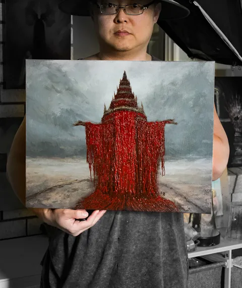 The Red Enigma - Painting by me. 