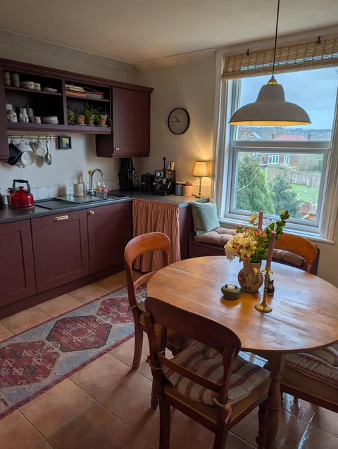 Our tiny kitchen on a grey UK day