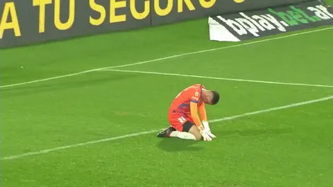 Scene after Defensa y Justicia's stoppage time defeat to Boca Juniors. Kid invades the pitch... to console goalie Ezequiel Unsaín.