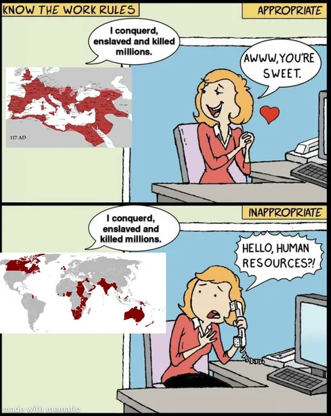 Guess it's only cool, when it happens in ancient times.