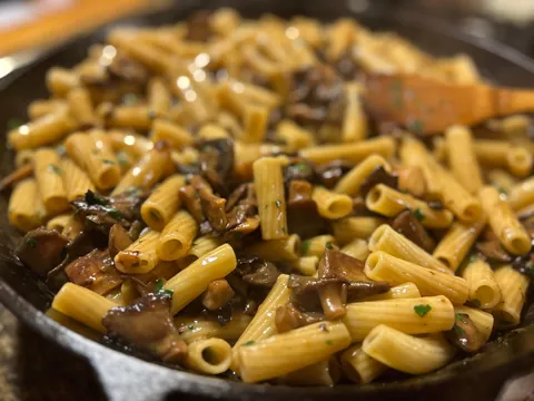 [homemade] baked mushroom Marsala tortiglioni