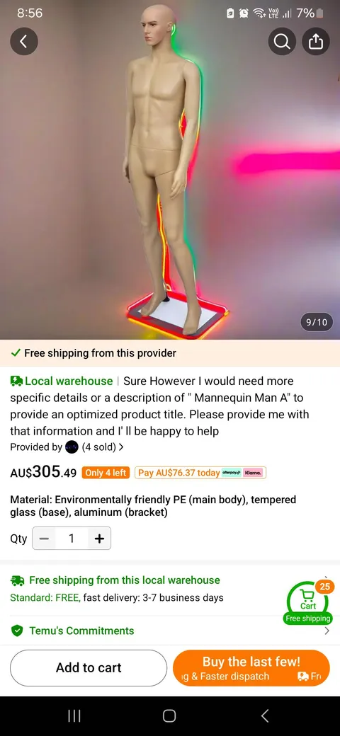 Looks like Temu uses ChatGPT to name their products 😂