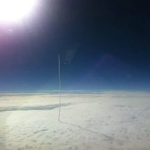 Rocket leaving earth
