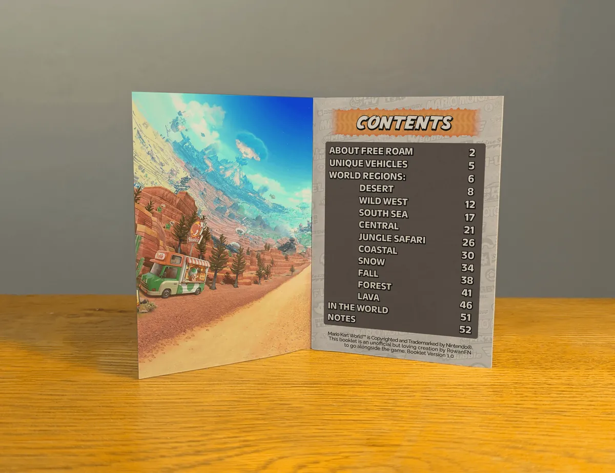 Custom Manual/Booklet for Mario Kart World