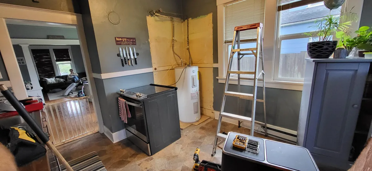 First time making kitchen cabinets. I did the entire kitchen myself for less than half of our original budget. 