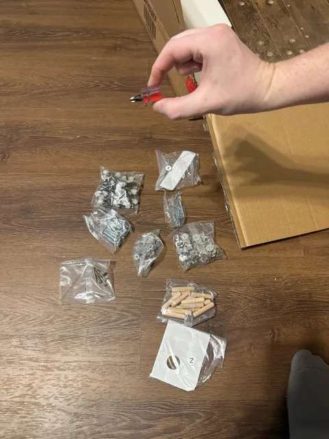 This is the screwdriver they gave us with all this hardware to put together our new coffee table.