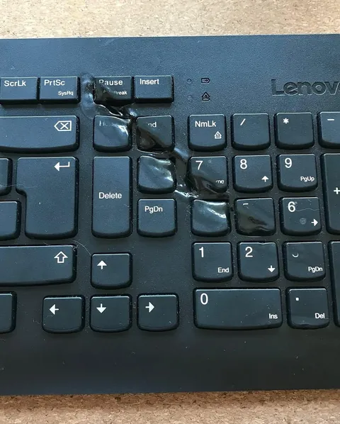 Didn’t know a keyboard could melt from prolonged window sunlight exposure