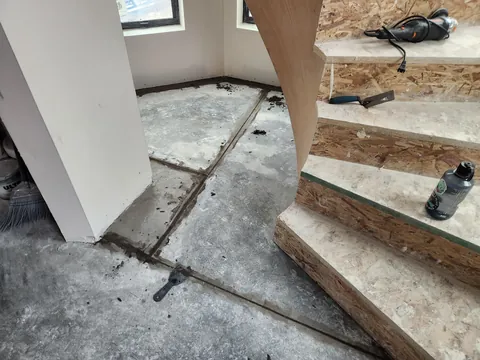 Wife and I Tiled the Foyer in our ADU Over the Holidays