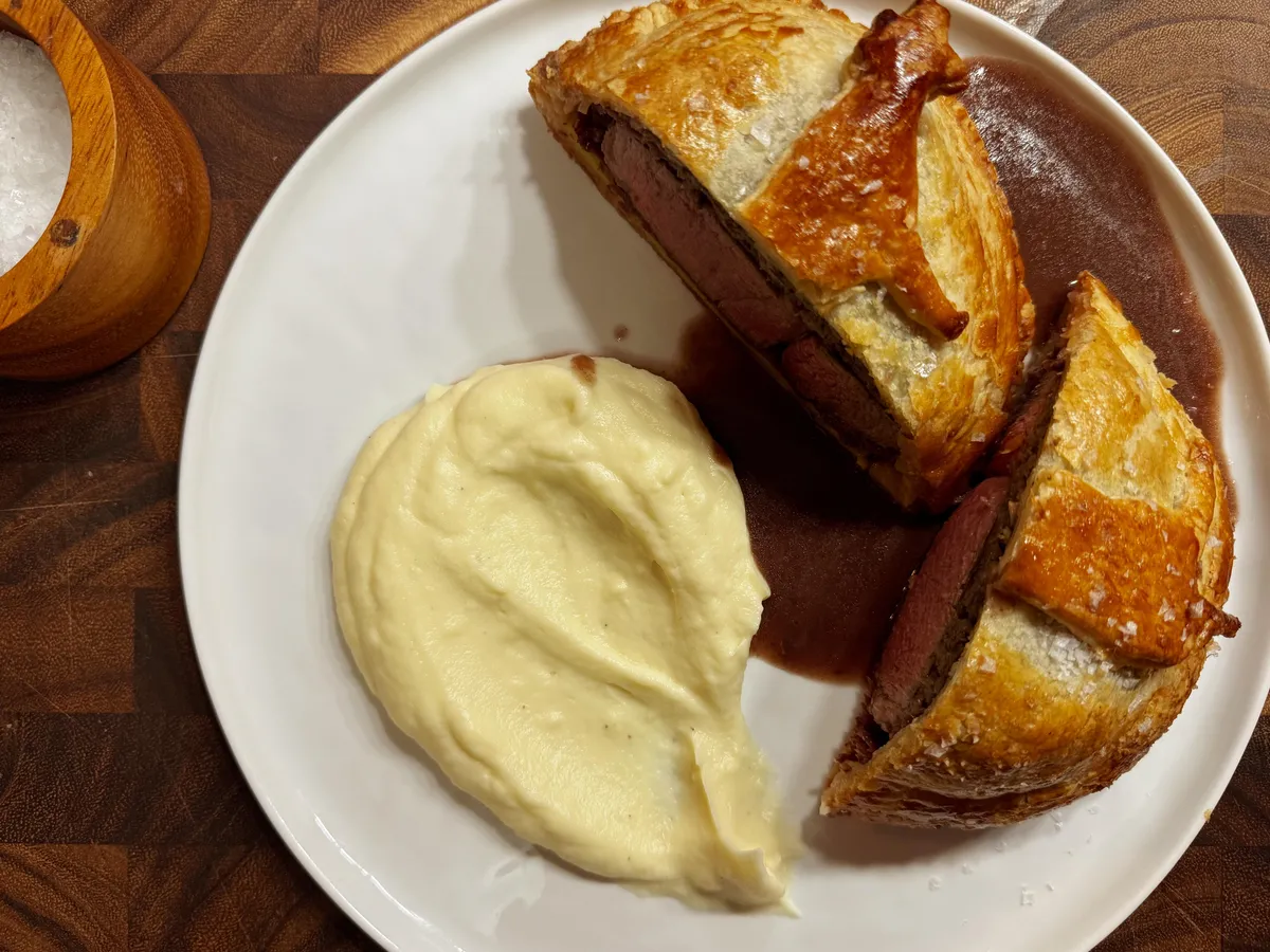 Homemade Beef Wellington w/ Parsnip Puree