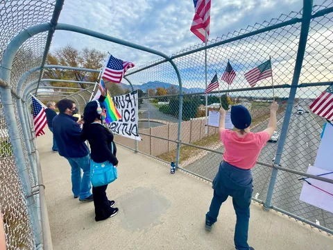 "Immigrants Make USA Great" Rally in Ogden, Utah - Nov. 15 [OC]