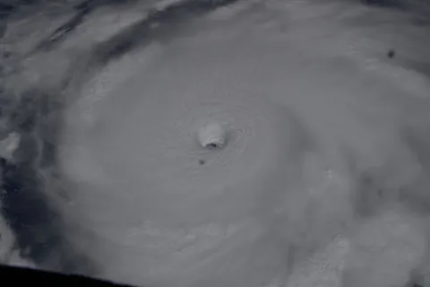 Eye of Hurricane Humberto from ISS by NASA's astronaut Jonny Kim