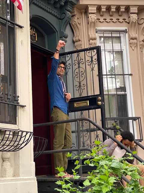 Rahul Dubey: the man who sheltered nearly 70 protesters last night while police surrounded his home.