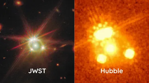 New JWST image shows a quasar with a strong gravitational lens