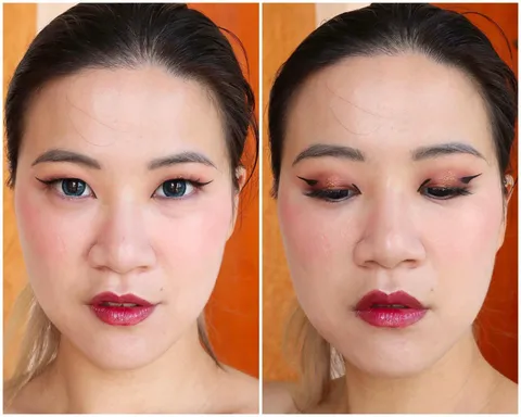 I love how blinking takes my look from subtle to graphic.