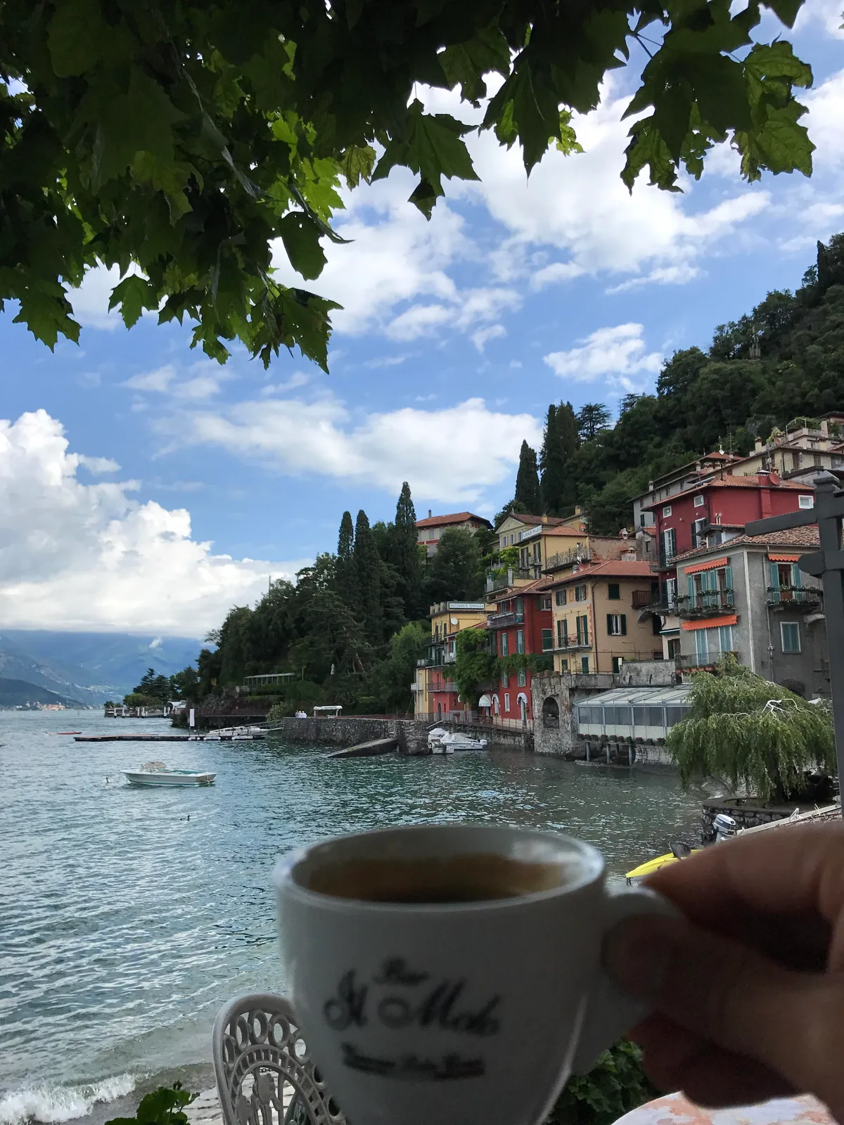 Espresso on the banks of Lake Como
